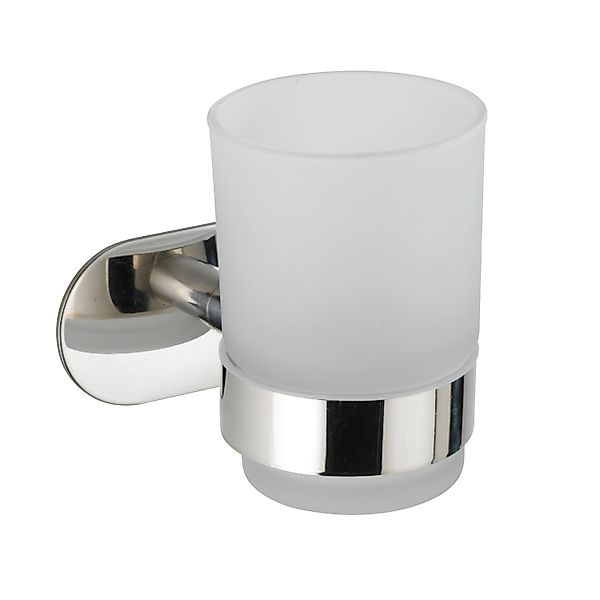 WENKO Zahnputzbecher "Orea" mit Wandhalterung ohne Bohren, Edelstahl, satin günstig online kaufen