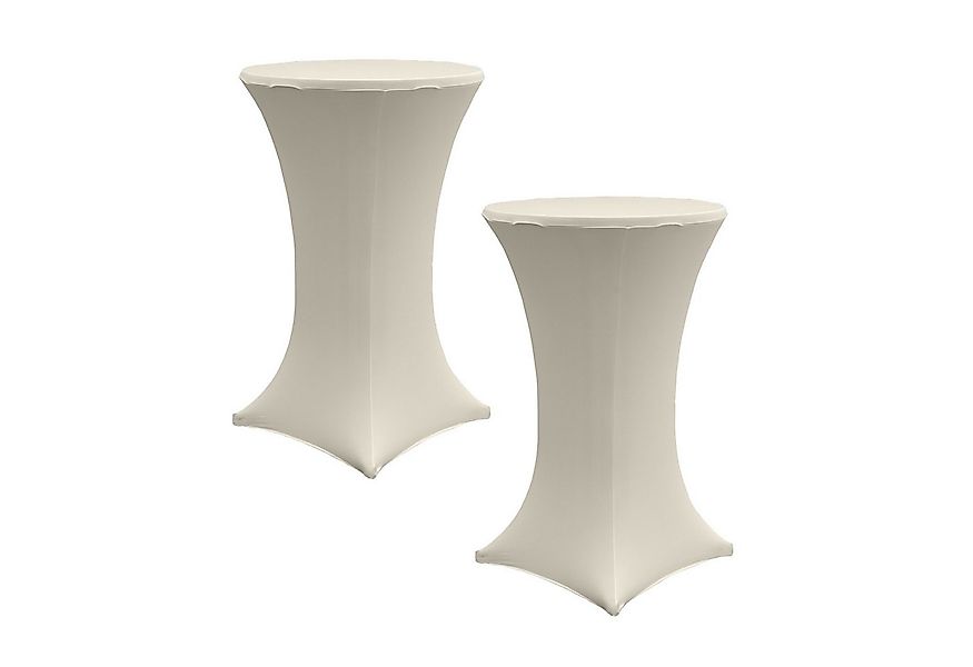 TRUTZHOLM Stehtischhusse 2x Stehtischhusse Stretch 70 cm beige Tischdecke H günstig online kaufen