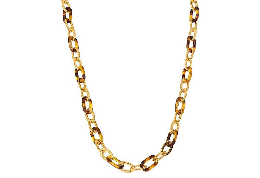 KARMA Edelstahlkette Halskette Damen Leo Gold 45 cm Kette Edelstahl vergold günstig online kaufen