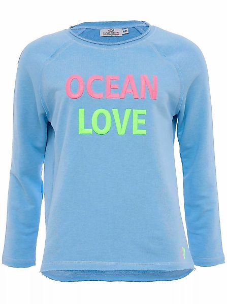 Zwillingsherz Langarmshirt, mit "Ocean Love"-Aufdruck und Used-Look günstig online kaufen