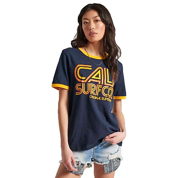 Superdry Cali Surf Graphic Kurzarm T-shirt M Nautical Navy günstig online kaufen