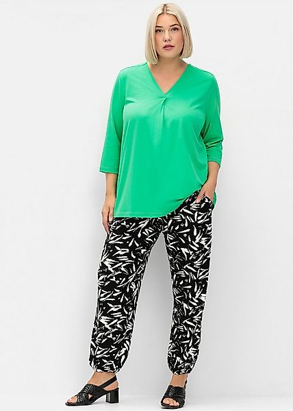 Sheego Jerseyhose Schlupfhose . mit Smokbund und Saumbündchen günstig online kaufen