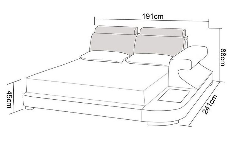 Xlmoebel Bett Modernes Doppelbett mit Design-Polsterung für das Schlafzimme günstig online kaufen