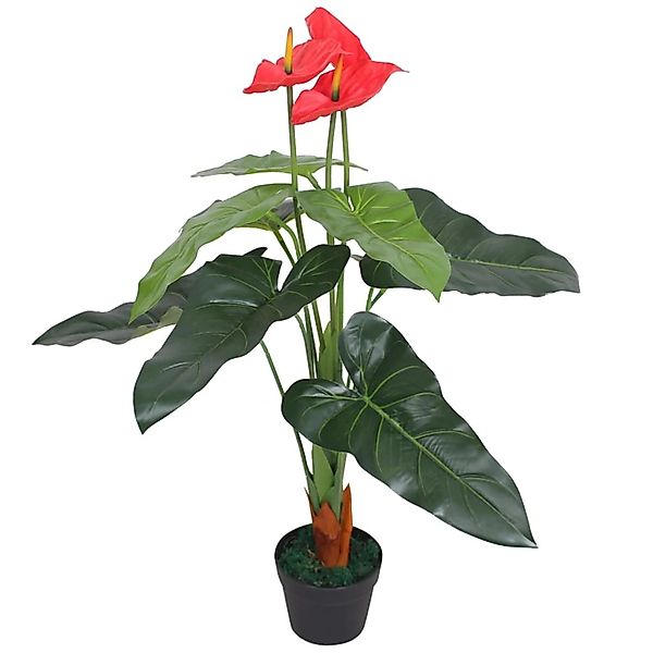 vidaXL Künstliche Flamingoblume mit Topf 90 cm Rot und Gelb günstig online kaufen