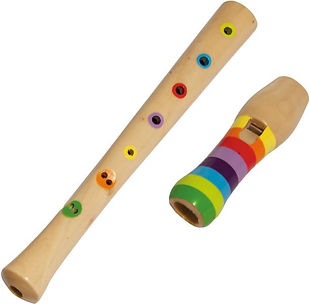 Eichhorn Spielzeug-Musikinstrument Spielzeug Musik bunte Holzflöte mit 7 Lö günstig online kaufen