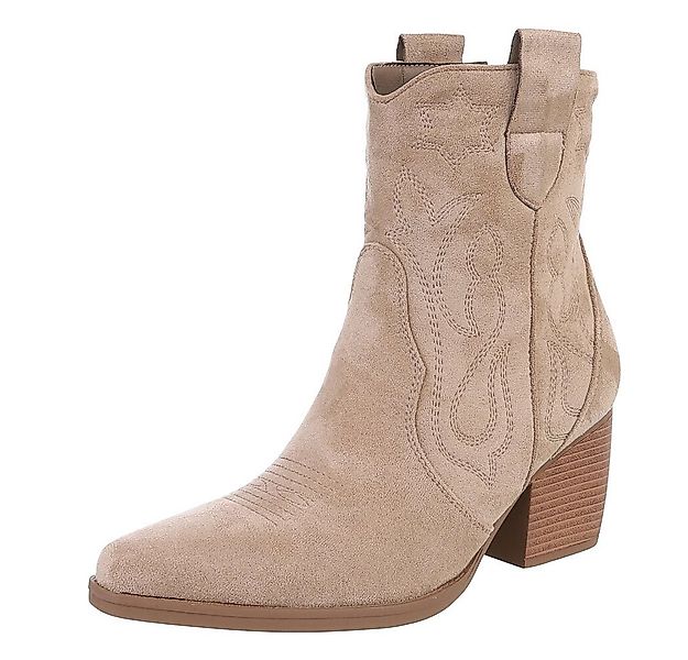 Ital-Design Stylische Westernstiefelette mit Blockabsatz für Damen Westerns günstig online kaufen