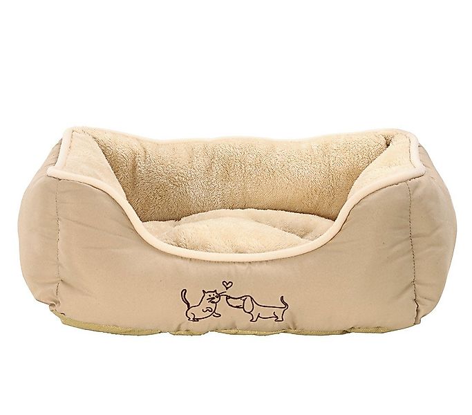 Dehner Tierbett Hunde-/Katzenbett Sammy, Polyester, beige günstig online kaufen