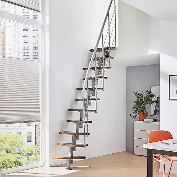 Treppen Intercon Raumspartreppe Alpha Mittelholmtreppe 11 Stufen Buche Dunk günstig online kaufen