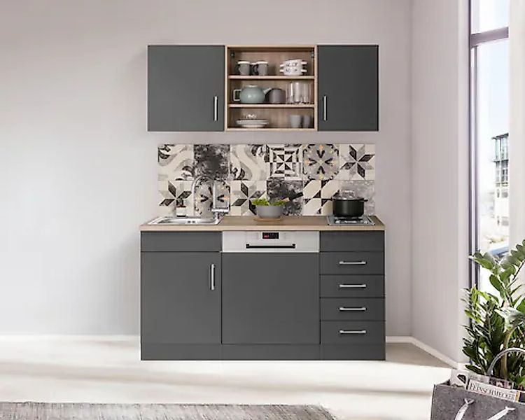 HELD MÖBEL Pantryküche »Mali«, Breite 150 cm, mit E-Geräten günstig online kaufen