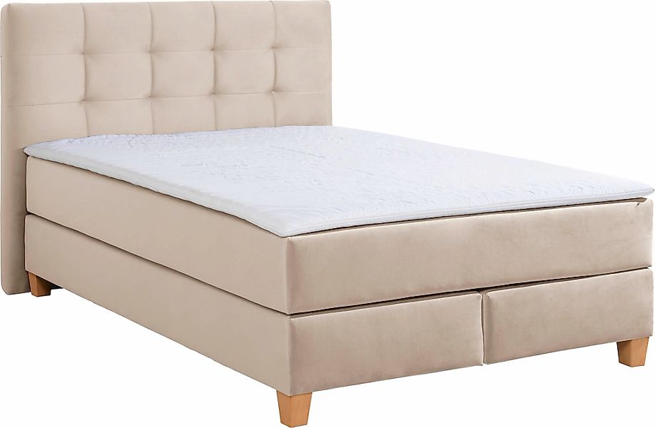 Home affaire Boxspringbett "Moulay", inkl. Topper, in 3 Härtegraden, TFK au günstig online kaufen