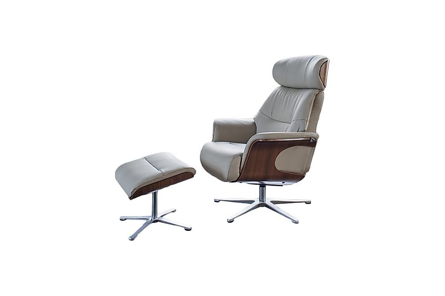 KAWOLA Relaxsessel TOSAR Leder grau - günstig online kaufen