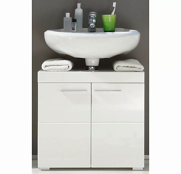 Lomadox Unterschrank ALTENA-19 Waschbeckenunterschrank in Weiß Hochglanz, B günstig online kaufen