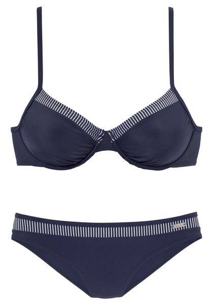 LASCANA Bügel-Bikini mit gestreiften Einsätzen günstig online kaufen