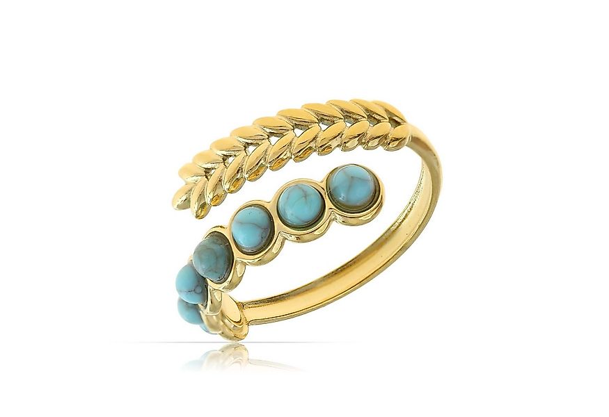 Made by Nami Fingerring Damen Gold aus Chirurgischem Edelstahl Edelstein Fe günstig online kaufen