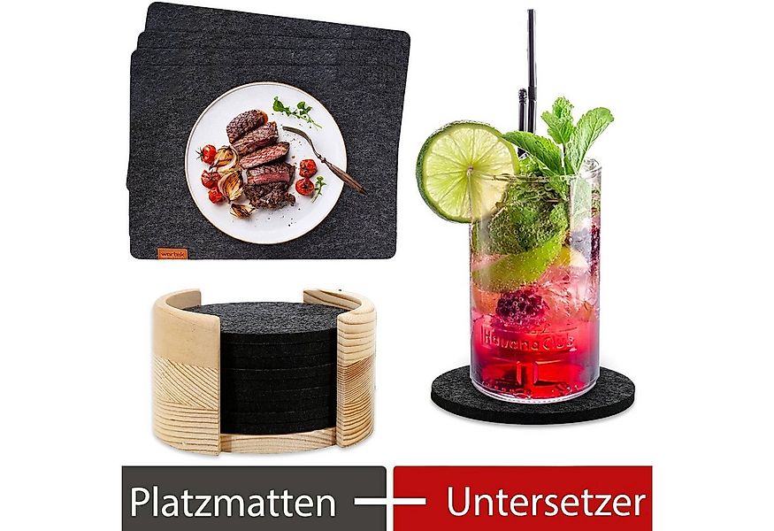 wortek Platzset Filz Set Tischuntersetzer - Platzset & Untersetzer, (Set, 1 günstig online kaufen