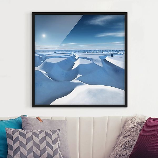 Bild mit Rahmen Natur & Landschaft - Quadrat Gletscherlauf günstig online kaufen