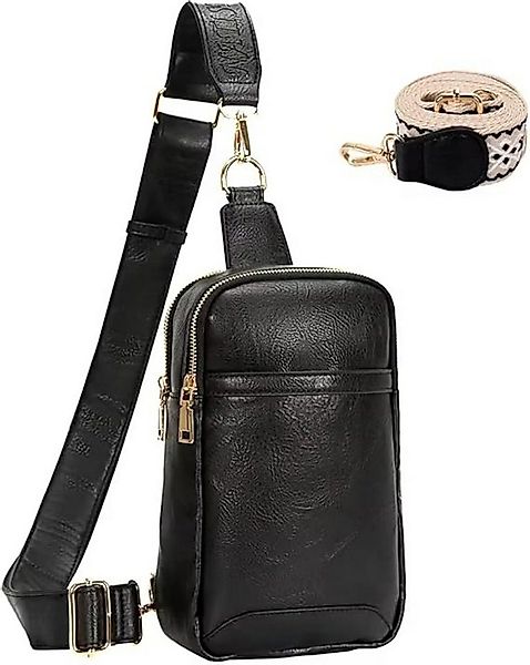 M-Diamant Umhängetasche Kompakte Crossbody Brusttasche mit Wechselgurt Leic günstig online kaufen