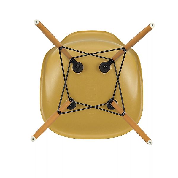 Vitra - Eames Fiberglass Side Chair DSW Ahorn gelblich - ocker hell/Sitzsch günstig online kaufen