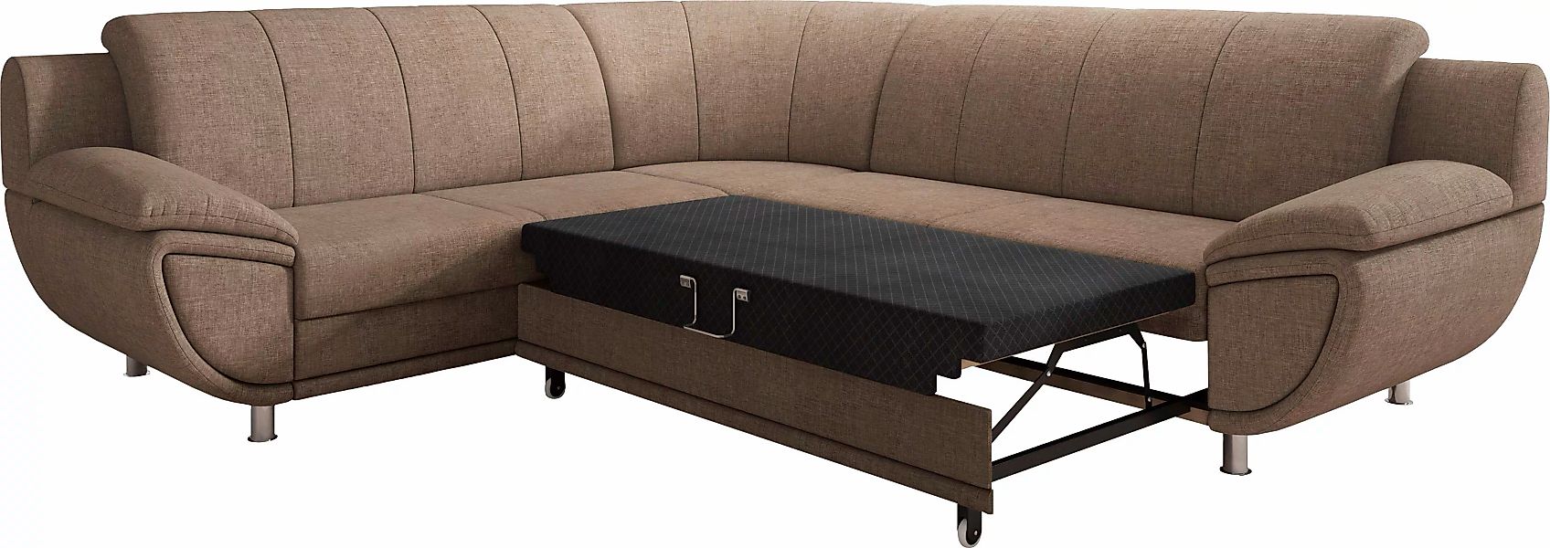 TRENDMANUFAKTUR Ecksofa "Rondo II, zeitlos & elegant, bequeme Armlehnen, L- günstig online kaufen