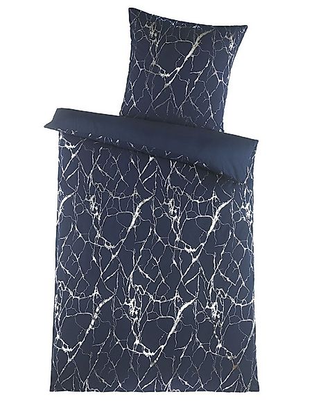stofftraum Bettwäsche Set Mikrofaser 135x200 Design metallic print Marble S günstig online kaufen
