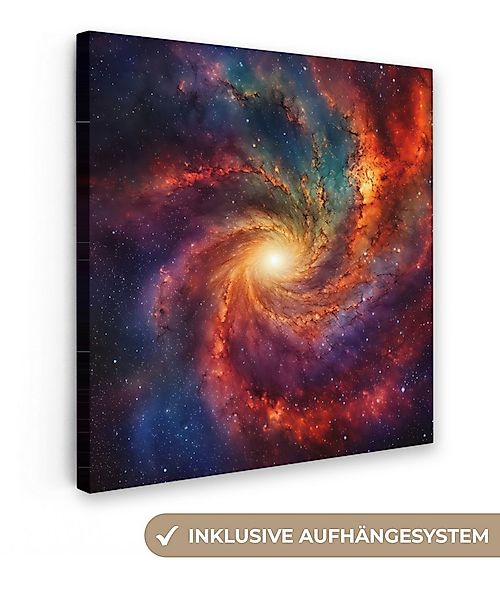 OneMillionCanvasses® Leinwandbild Sternenhimmel - Weltraum - Galaxie - Neon günstig online kaufen