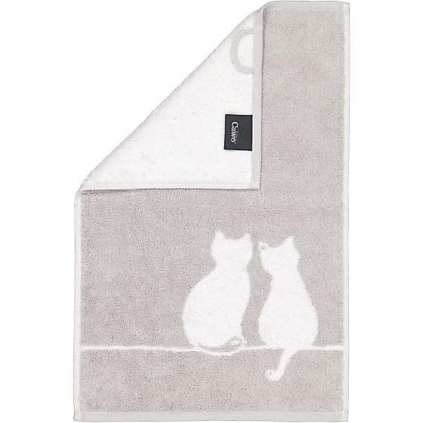 Cawö Handtücher CUTE CATS EDITION You & Me 6263 - Farbe: platin/weiß - 76 - günstig online kaufen