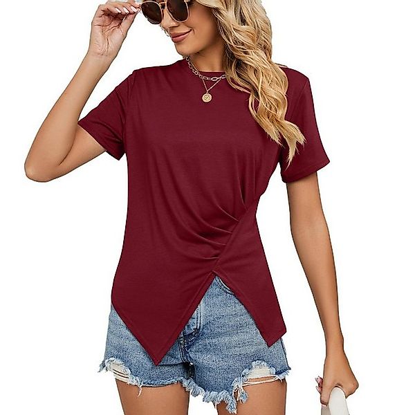 YRIIOMO T-Shirt Damen T Shirt mit Rundhalsausschnitt, lockerem Schnitt und günstig online kaufen
