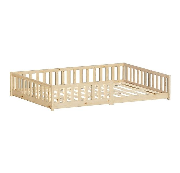ML-DESIGN Spielbett Bodenbett Holzbett mit Lattenrost & Rausfallschutz Juge günstig online kaufen