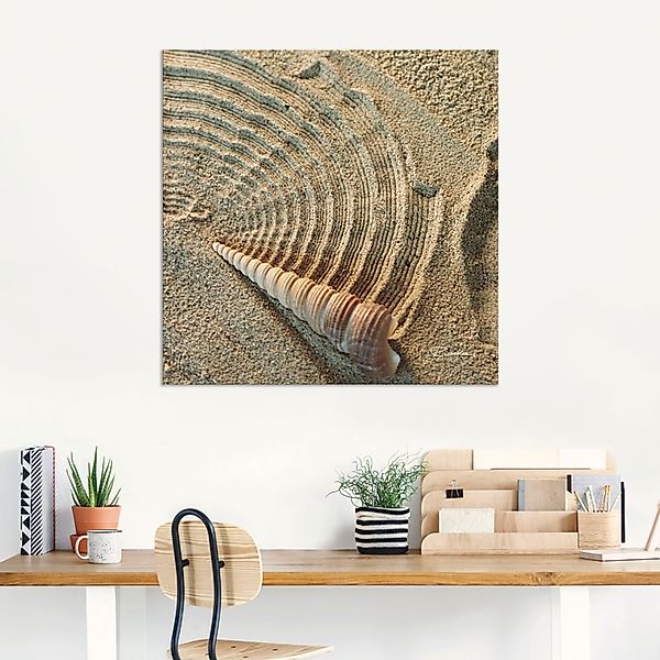 Artland Wandbild »Zen IV - Muschel im Sand«, Zen, (1 St.), als Alubild, Out günstig online kaufen