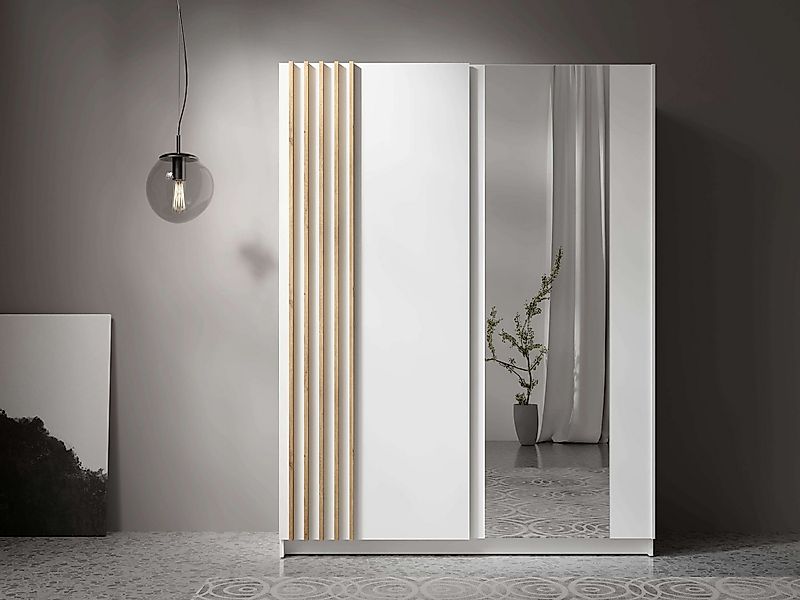 Home affaire Kleiderschrank Kleiderschrank Charisy mit Spiegel, 4 Einlegebö günstig online kaufen