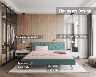 FDM Polsterbett Bettgestell Bettrahmen 120x200, 140x200, günstig online kaufen