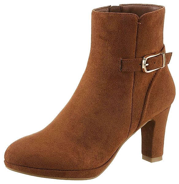 Aniston SHOES Stiefelette, Reißverschluss-Stiefelette, Trichterabsatz - günstig online kaufen