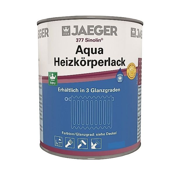Jaegerlacke Heizkörperlack 377 Sinolin Aqua Heizkörperlack 750 ml weiss, ge günstig online kaufen