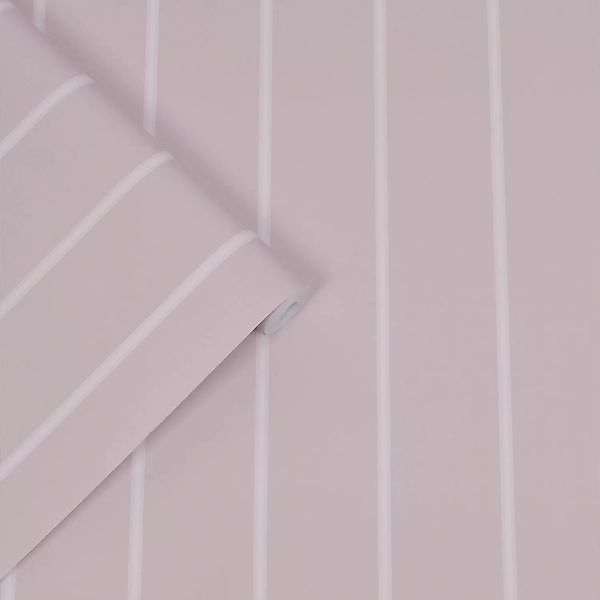 Laura Ashley Vliestapete Saltram Stripe Pale Amethyst Rosa FSC® günstig online kaufen