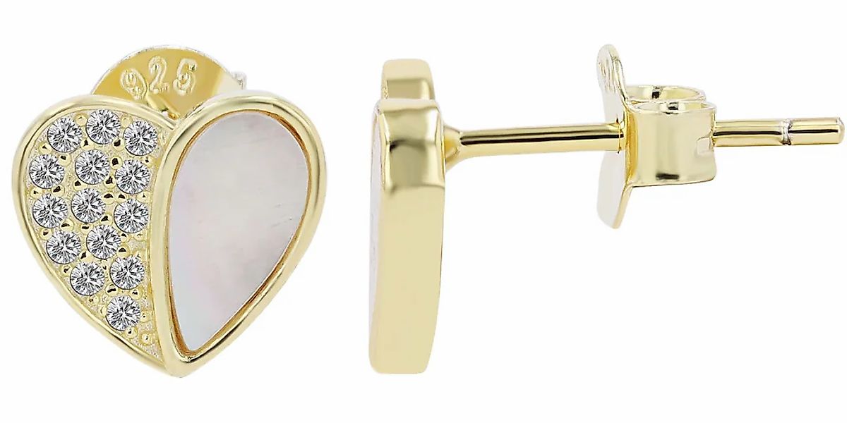 Adelia´s Paar Ohrhänger "Damen Ohrringe – Ohrstecker aus 925 Silber mit Per günstig online kaufen