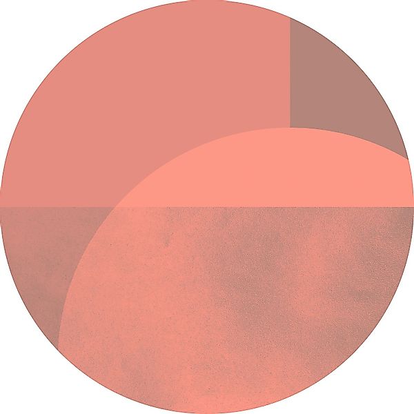 Sanders & Sanders Selbstklebende Runde Tapete Grafik Rot Ø 125 cm 611723 günstig online kaufen