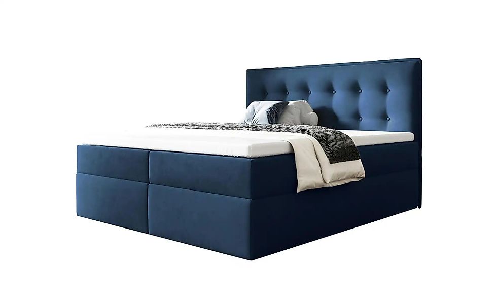 Boxbett mit Bettkasten Focus ¦ blau ¦ Maße (cm): B: 160 H: 110 Betten > Pol günstig online kaufen
