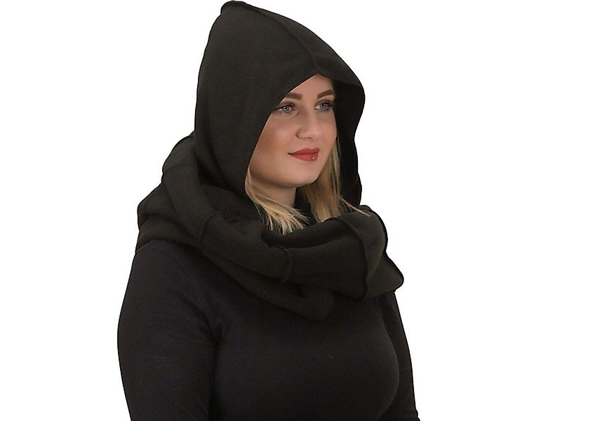 KUNST UND MAGIE Schlupfmütze Schalmütze Damen Kapuzenschal Loop Fleece Scha günstig online kaufen