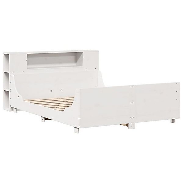 vidaXL Bett Massivholzbett ohne Matratze Weiß 120x190 cm Kiefernholz günstig online kaufen