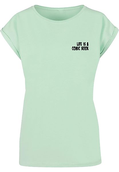 Merchcode T-Shirt "Merchcode Damen Ladies Book Comic Extended Shoulder Tee" günstig online kaufen