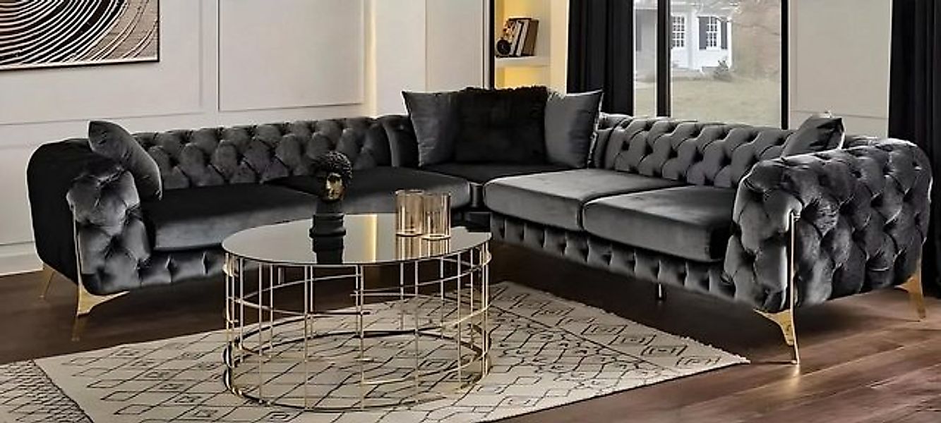 JulietHome Chesterfield-Sofa Black Diamond, L-Form, Made günstig online kaufen