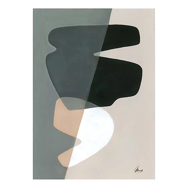 Paper Collective - Composition 02 Kunstdruck 30x40cm - grau, schwarz, weiß, günstig online kaufen