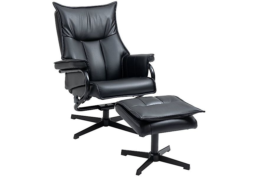 HOMCOM Polsterstuhl drehbarer Relaxsessel mit Hocker (Ruhesessel, 2 St), fü günstig online kaufen
