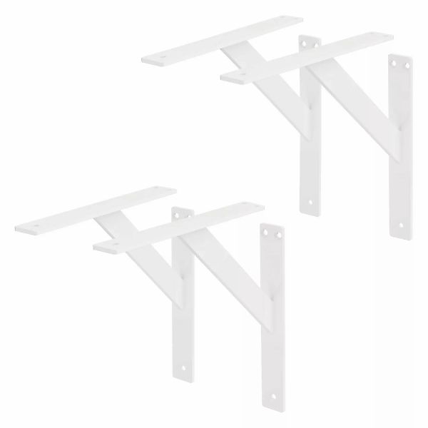 ML-Design 4 Stück Regalhalterung 240 x 240 mm Weiß Aluminium Schwebende günstig online kaufen