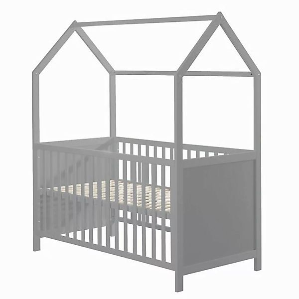 roba® Babybett Hausbett 70 x 140 cm, Babybett in Hausoptik, höhenverstellba günstig online kaufen