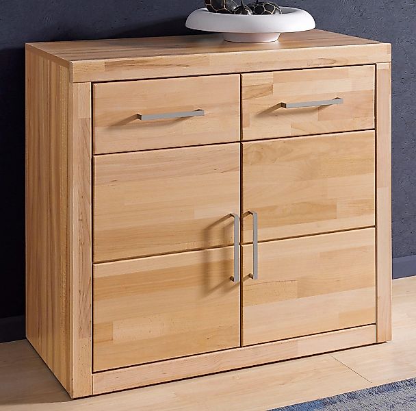 Home affaire Kommode "Logo,90cm breit,42 cm tief, Fronten Massivholz,2 Türe günstig online kaufen