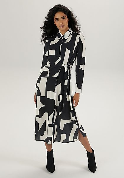 Aniston SELECTED Midikleid, Hemdblusenkleid mit seitlichem günstig online kaufen