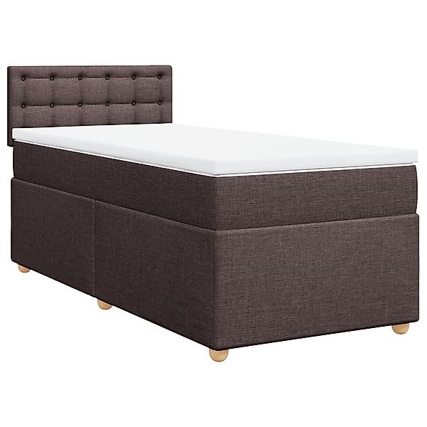 vidaXL Bett Boxspringbett mit Matratze Dunkelbraun günstig online kaufen
