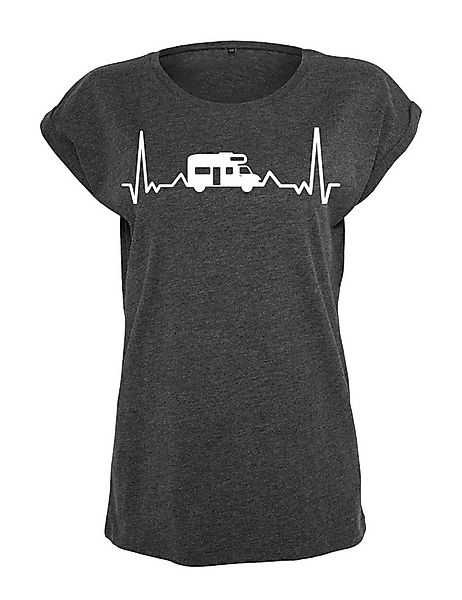 Youth Designz Print-Shirt Heartbeat Camping Damen T-Shirt Statement Geschen günstig online kaufen
