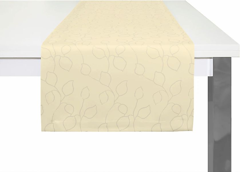 Wirth Tischläufer "Westport" Made in Germany, Jacquard Dekostoff, Blatt-Des günstig online kaufen